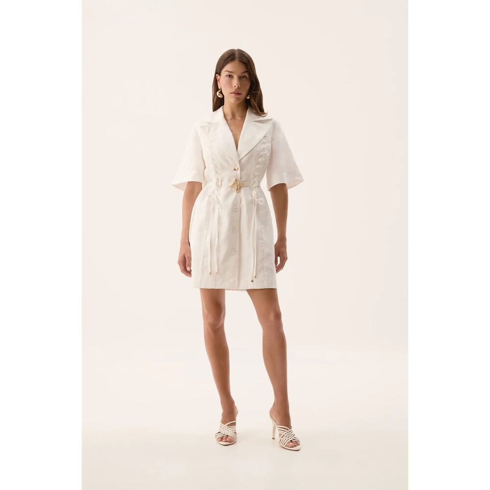 NEW NWT Aje. Ana Mini Dress Ivory US Size 4